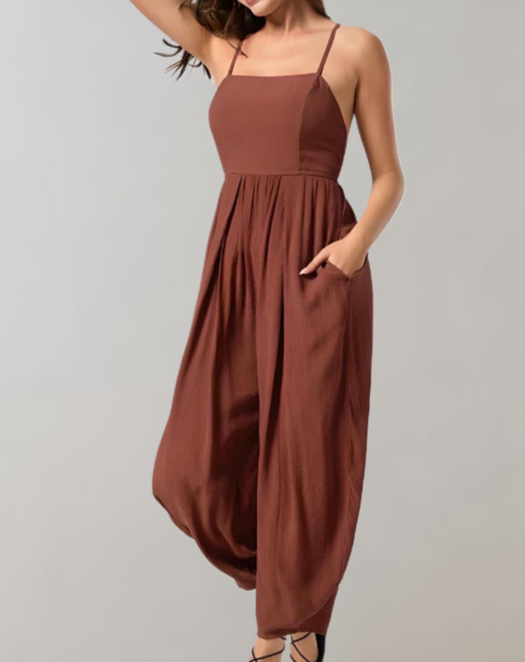 FashionFlow combi-pantalon bretelles spaghetti – élégance & confort