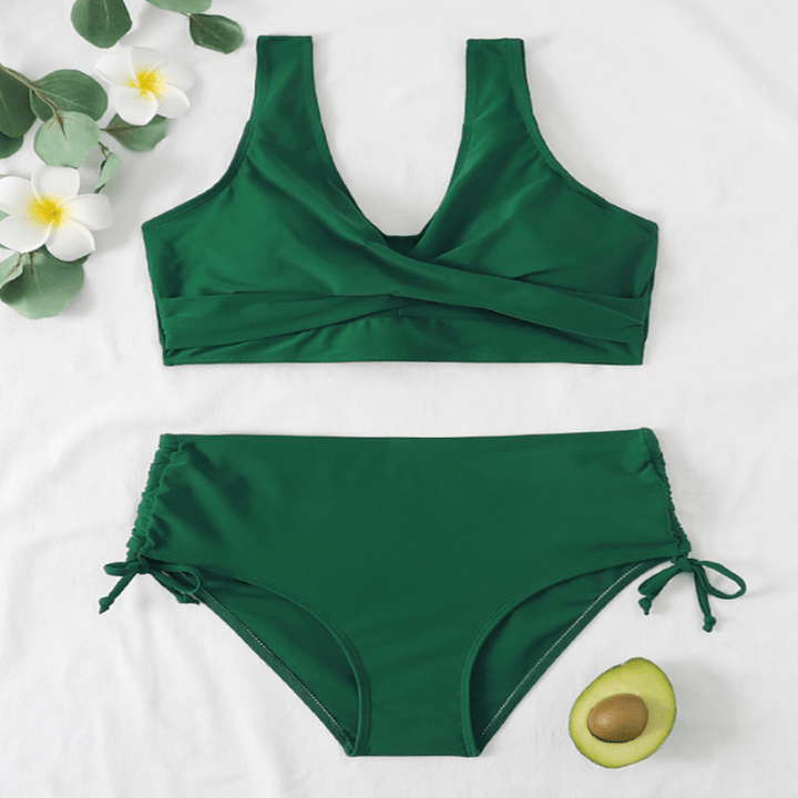 Honorine | Ensemble De Bikini Froncé Élégant Pour Femme | Deux Pièces - Looksy