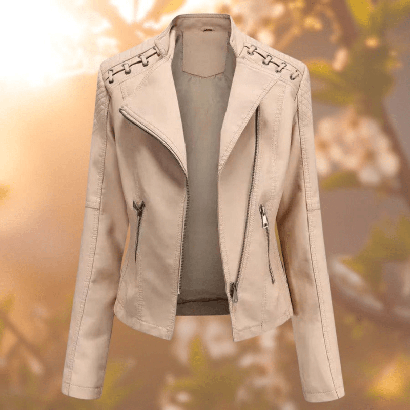 Ilona | Veste Femme Lacée aux Épaules | Fermeture Éclair Ajustée - Looksy
