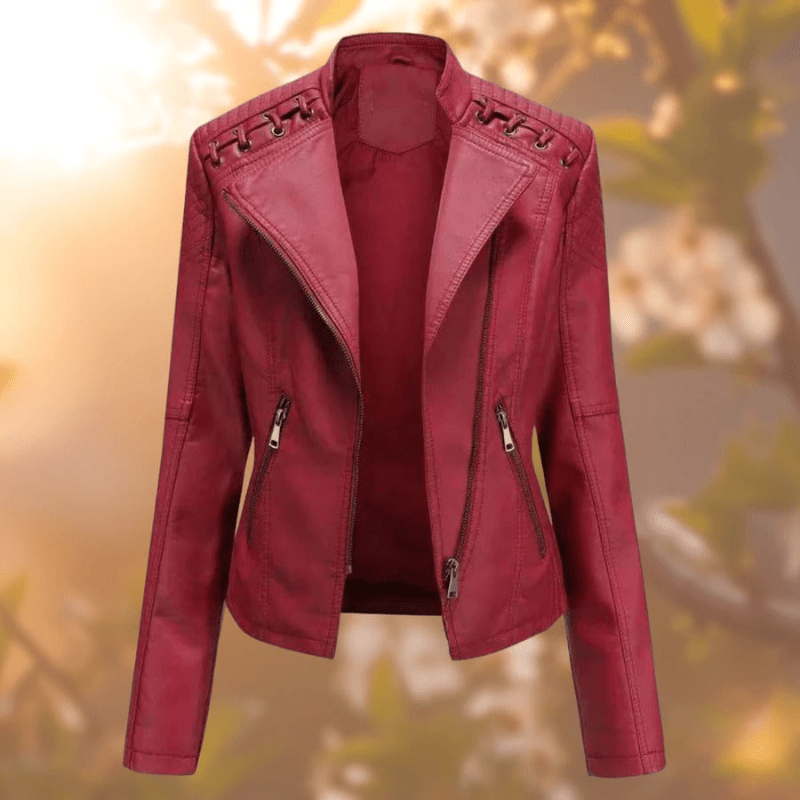 Ilona | Veste Femme Lacée aux Épaules | Fermeture Éclair Ajustée - Looksy