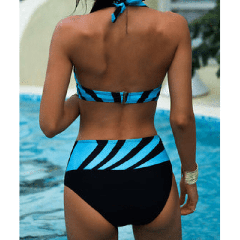 Jarmila | Ensemble Bikini Taille Haute à Motif Géométrique pour Femme | Deux Pièces - Looksy