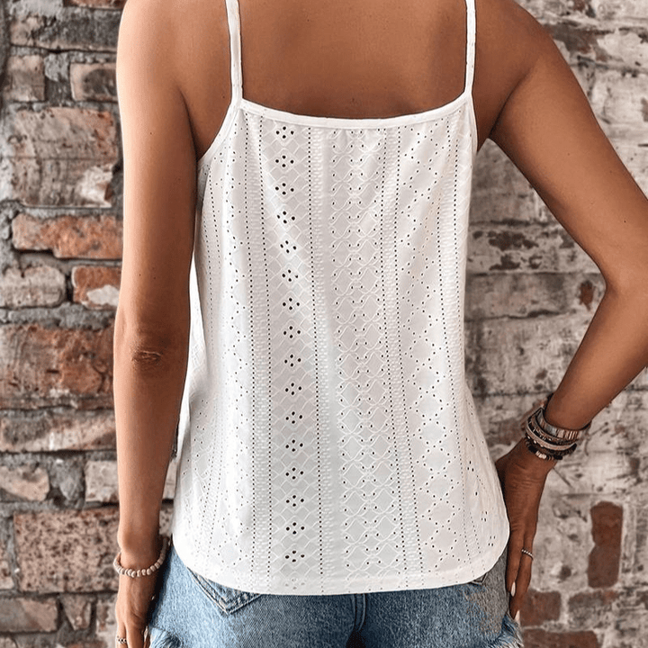 Juliska | Débardeur en Dentelle Brodée pour Femme | Chic et Sans Manches d'Été - Looksy