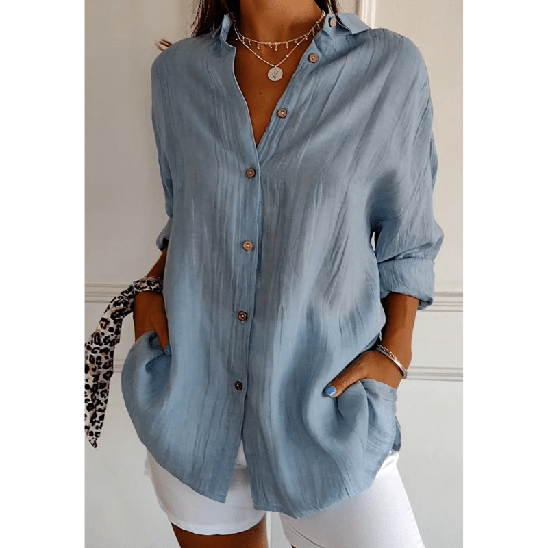 Kasandra | Chemise Décontractée À Boutons Pour Femme | Manches Longues - Looksy