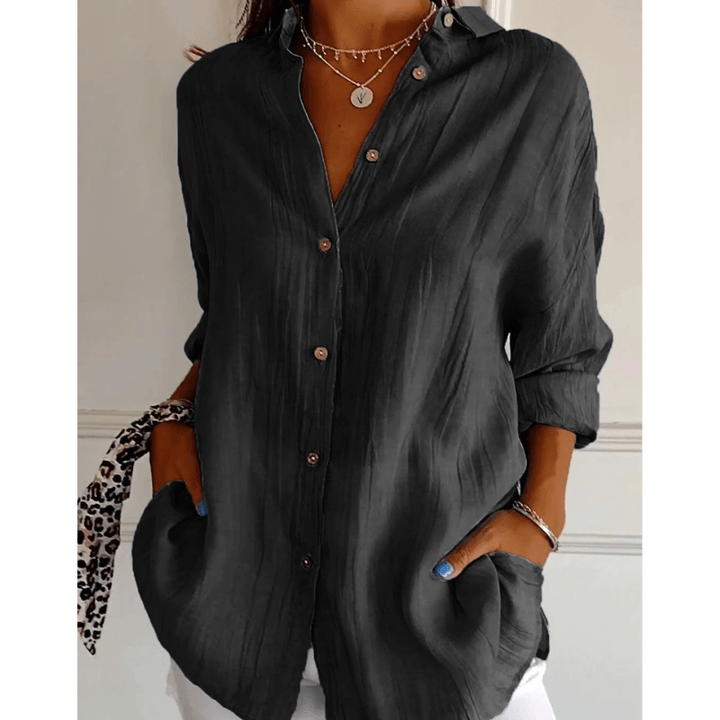 Kasandra | Chemise Décontractée À Boutons Pour Femme | Manches Longues - Looksy