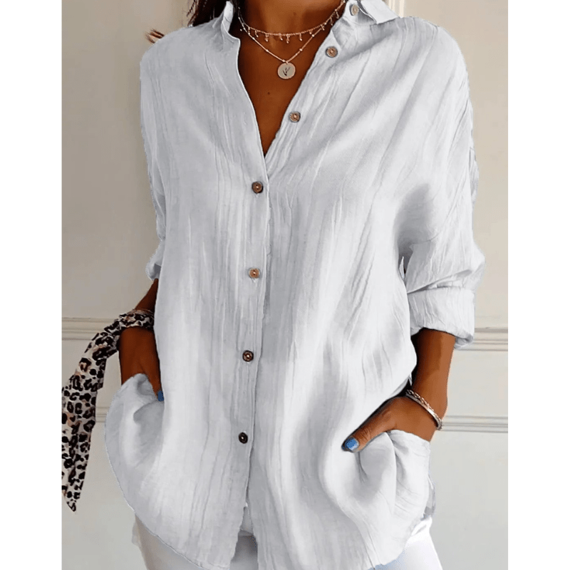 Kasandra | Chemise Décontractée À Boutons Pour Femme | Manches Longues - Looksy