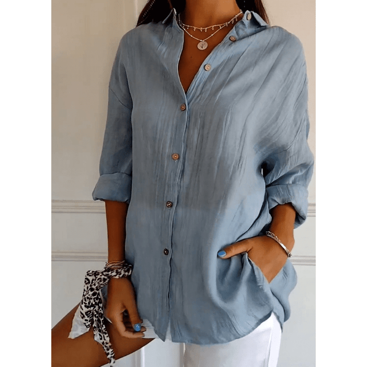 Kasandra | Chemise Décontractée À Boutons Pour Femme | Manches Longues - Looksy