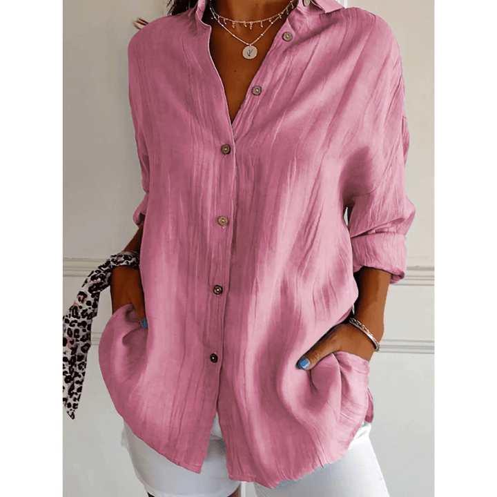 Kasandra | Chemise Décontractée À Boutons Pour Femme | Manches Longues - Looksy