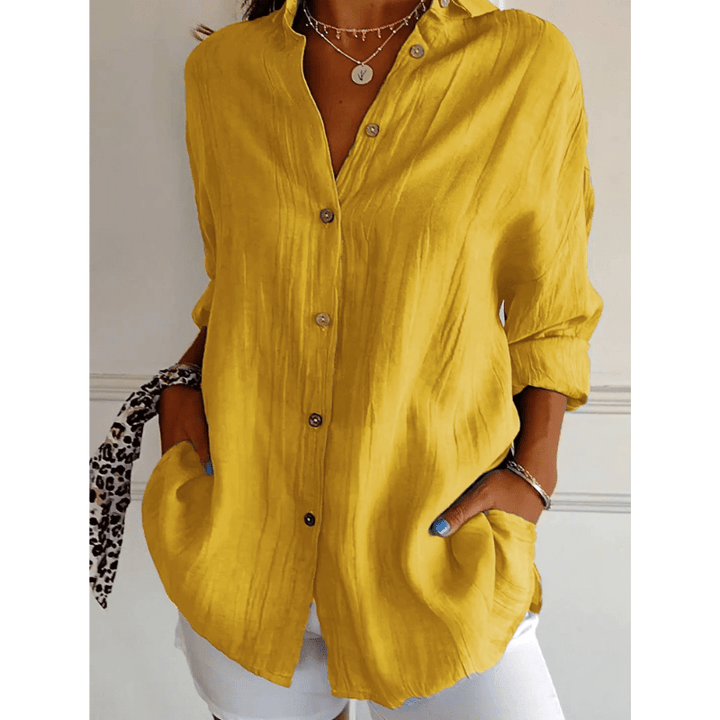 Kasandra | Chemise Décontractée À Boutons Pour Femme | Manches Longues - Looksy