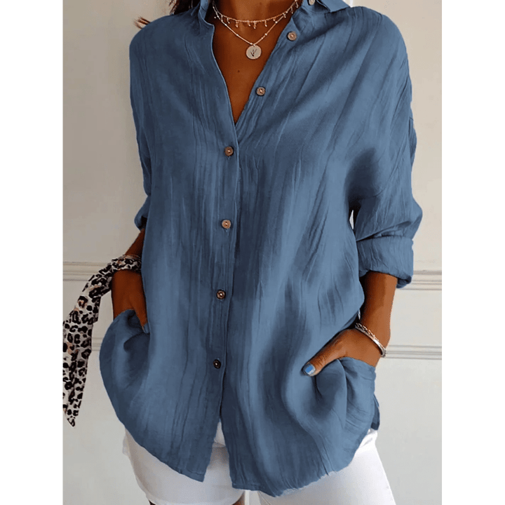 Kasandra | Chemise Décontractée À Boutons Pour Femme | Manches Longues - Looksy
