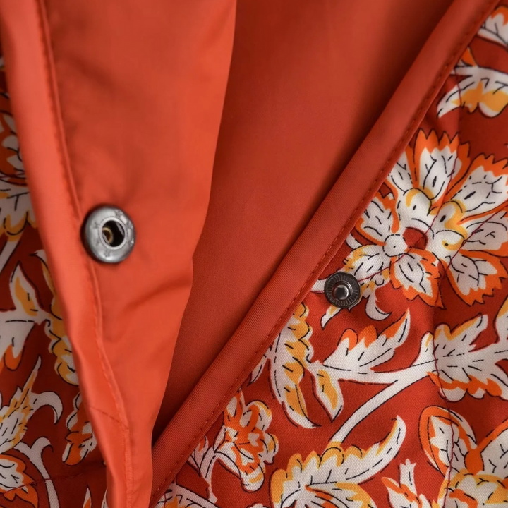 Veste Hiver Femme Fleurs Élégante : Chaleur Stylée AILYNN Rouge