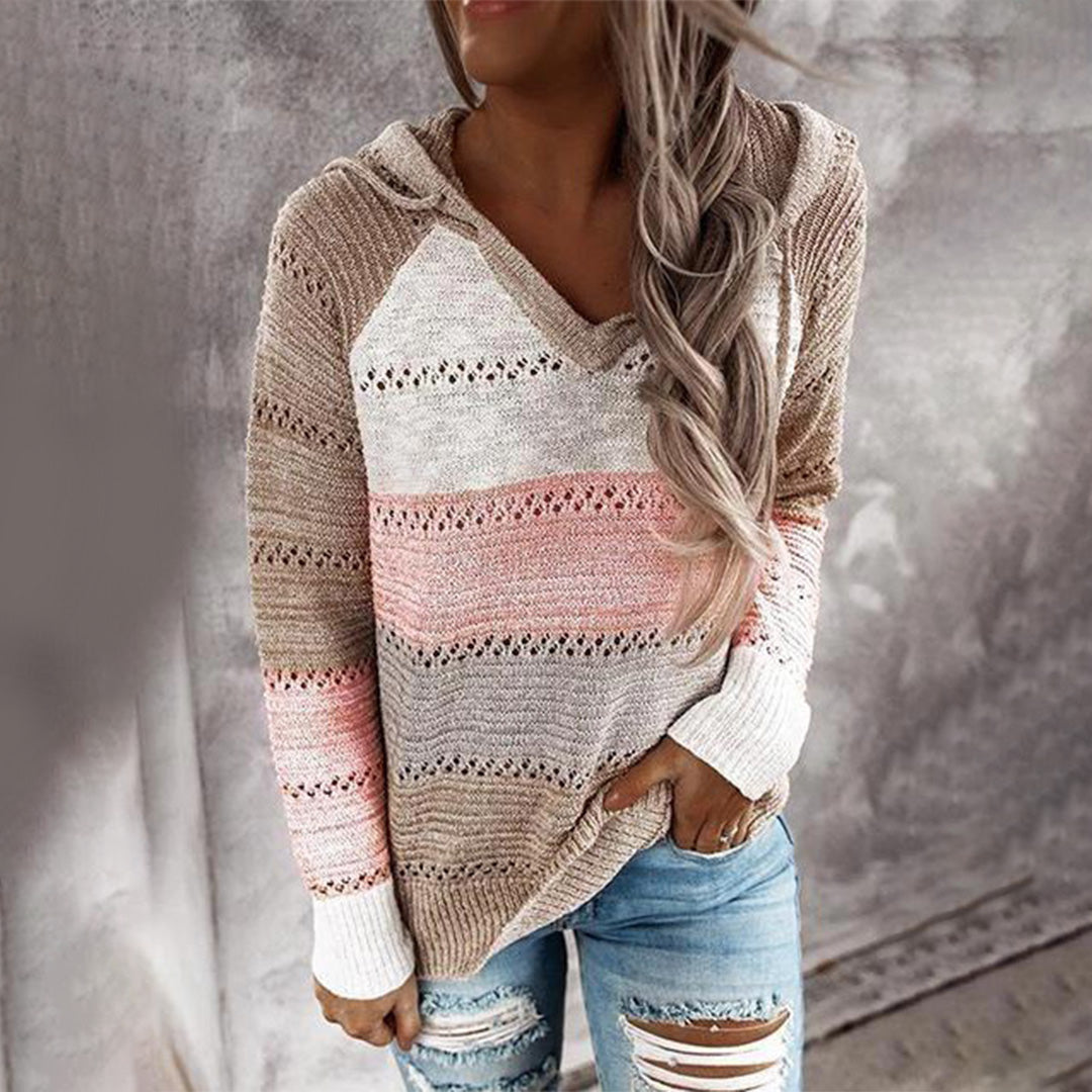 Vera pull femme col V élégant et confortable au quotidien