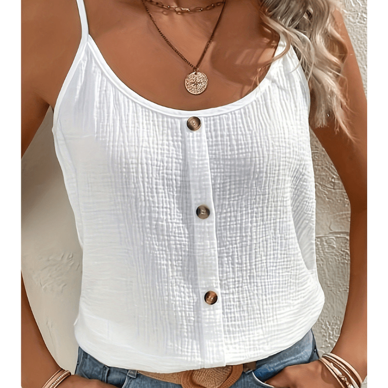 Lani | Débardeur Femme à Boutons Style Printanier Décontracté | Chic - Looksy