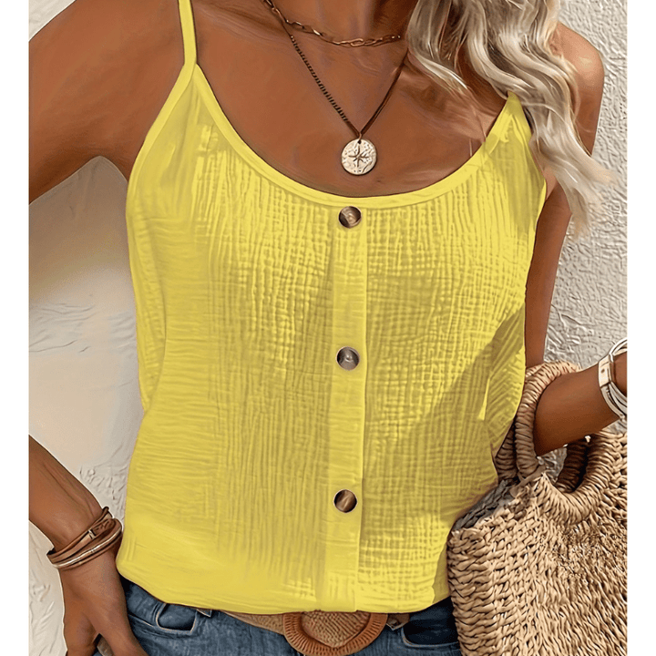 Lani | Débardeur Femme à Boutons Style Printanier Décontracté | Chic - Looksy