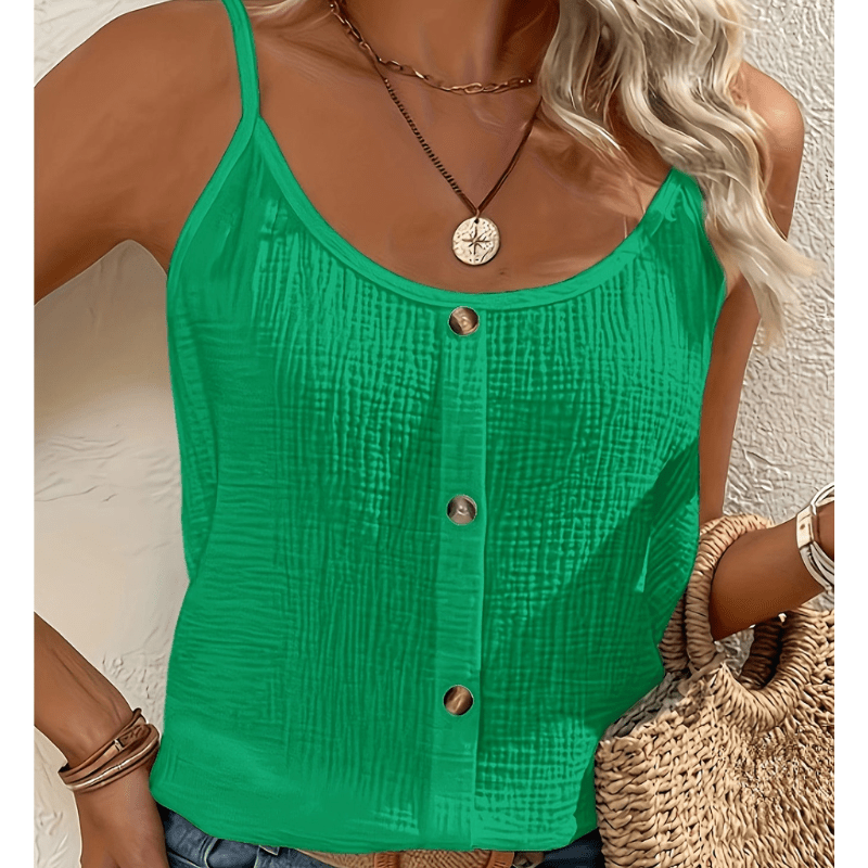 Lani | Débardeur Femme à Boutons Style Printanier Décontracté | Chic - Looksy