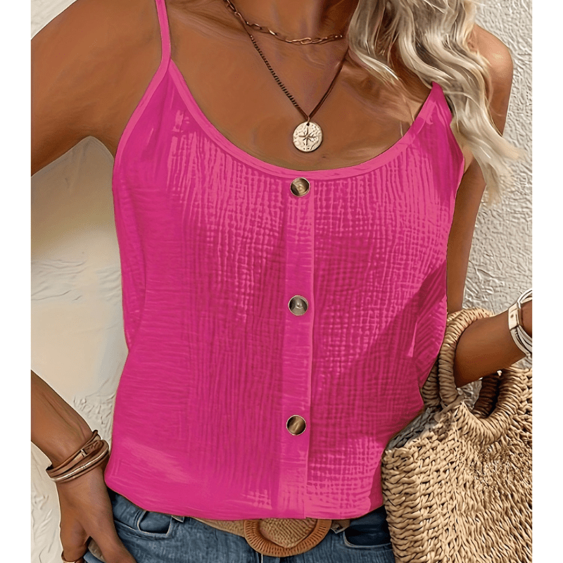 Lani | Débardeur Femme à Boutons Style Printanier Décontracté | Chic - Looksy