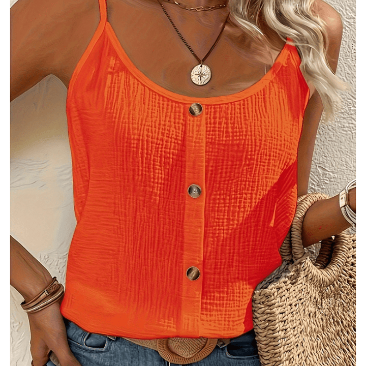 Lani | Débardeur Femme à Boutons Style Printanier Décontracté | Chic - Looksy