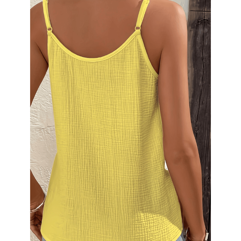 Lani | Débardeur Femme à Boutons Style Printanier Décontracté | Chic - Looksy