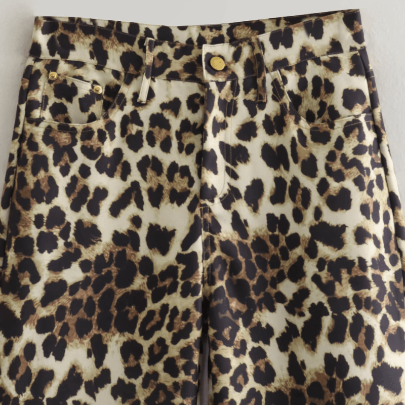 Léontine | Pantalon Léopard Décontracté Femme | Coupe Ample - Looksy