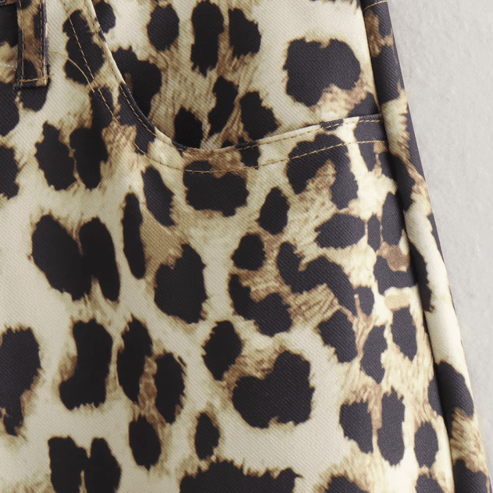 Léontine | Pantalon Léopard Décontracté Femme | Coupe Ample - Looksy