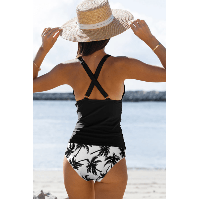 Lilibeth | Tankini Femme Prêt Pour l'Été à Fronces & Bas Fleuri | Deux Pièces - Looksy