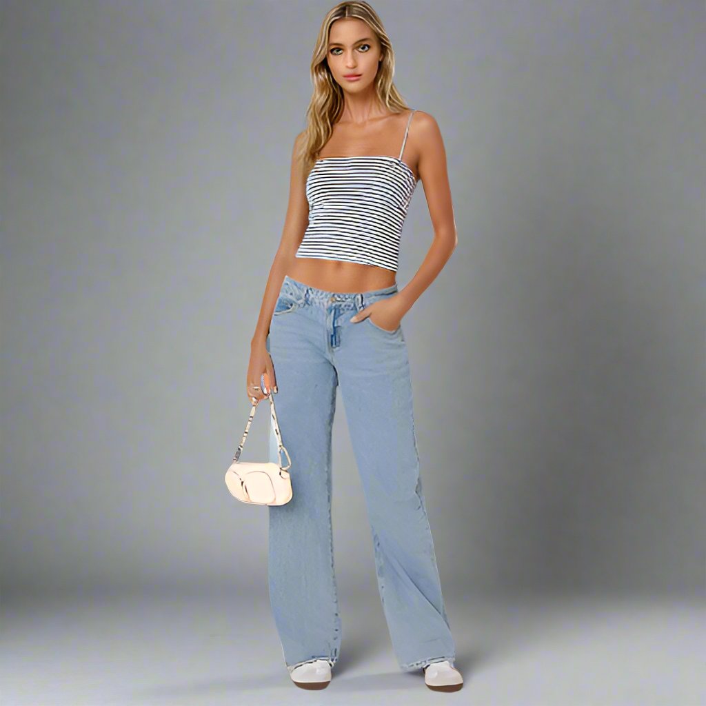 Jean Large Taille Haute : Confort Élégant et Style Rétro Chic