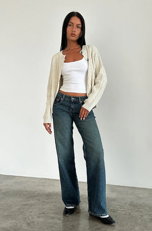 Jean Large Taille Haute : Confort Élégant et Style Rétro Chic