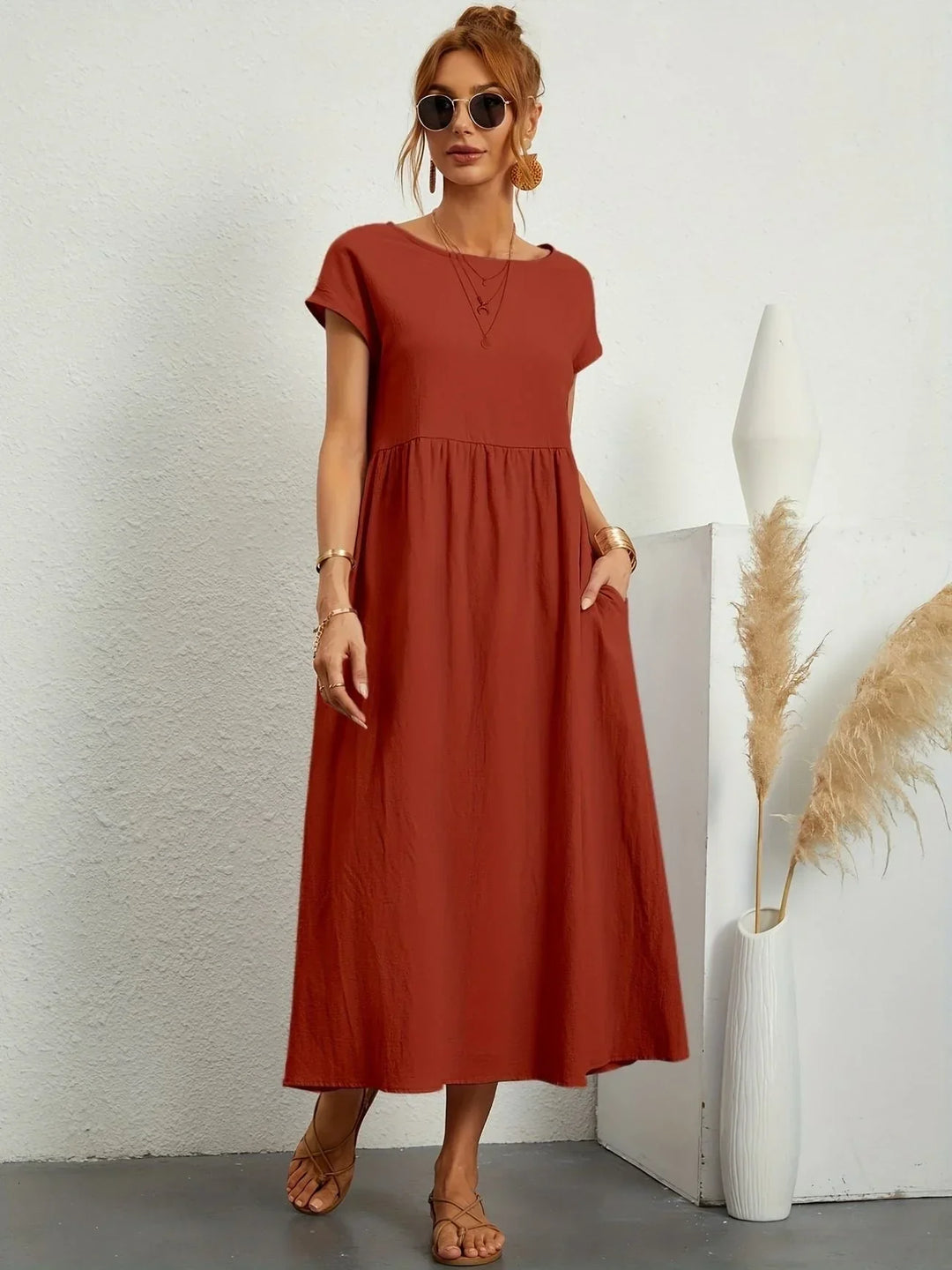 Robe Longue Ample Femme - Élégance Estivale Confort