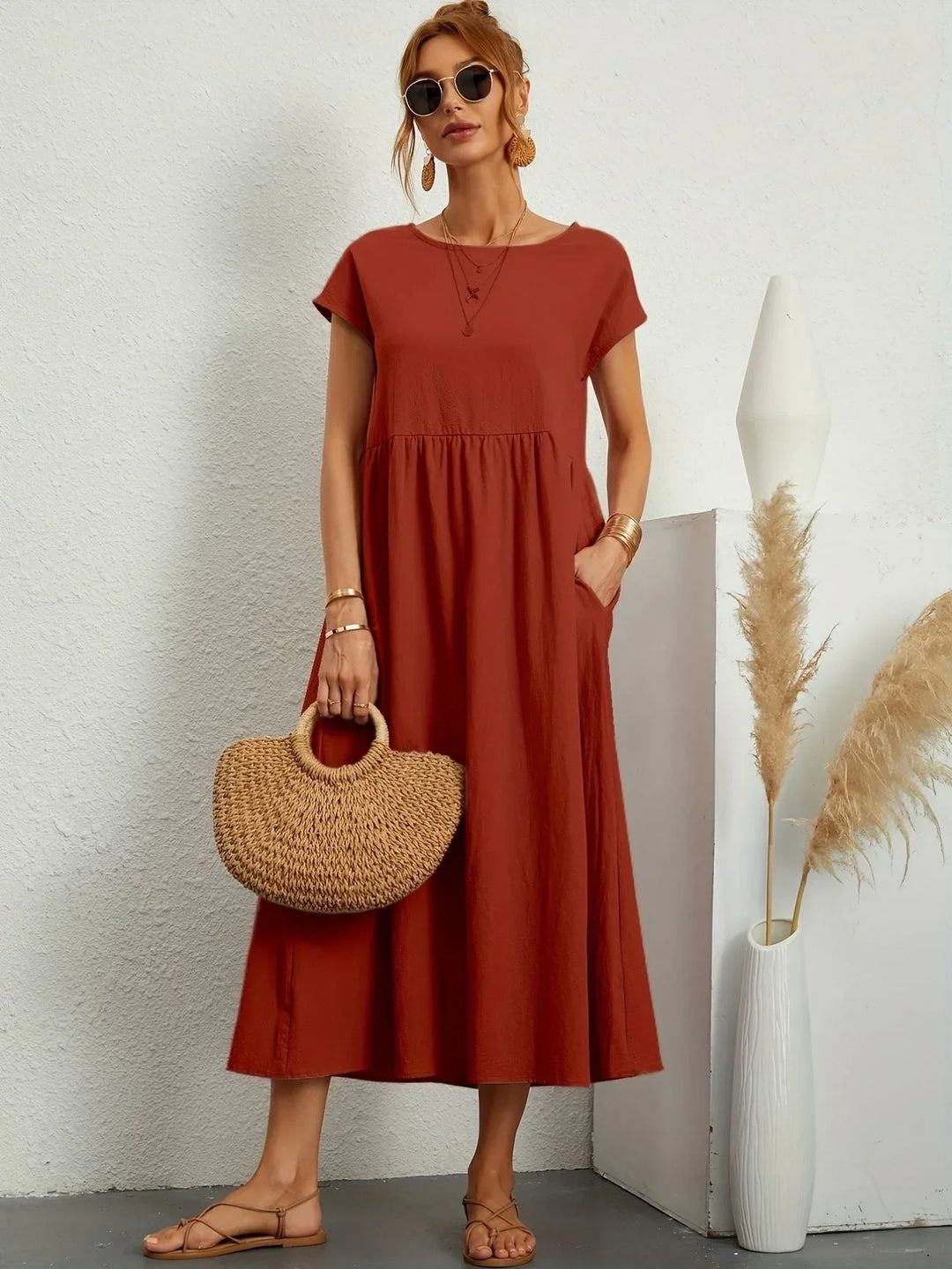 Robe Longue Ample Femme - Élégance Estivale Confort