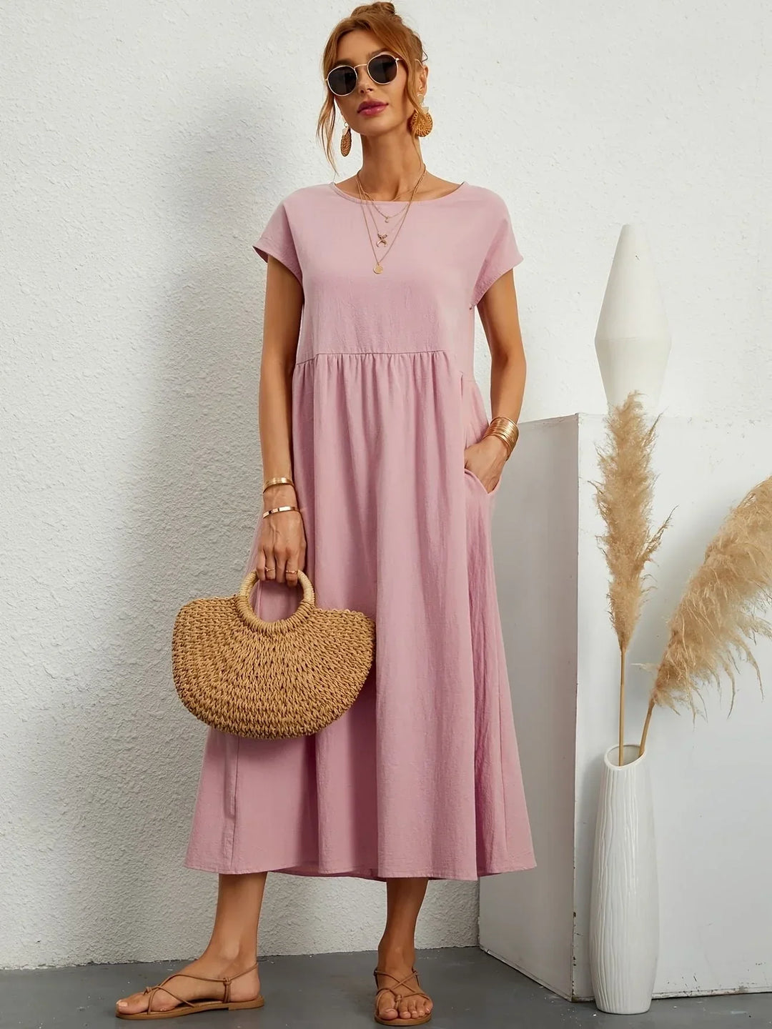 Robe Longue Ample Femme - Élégance Estivale Confort