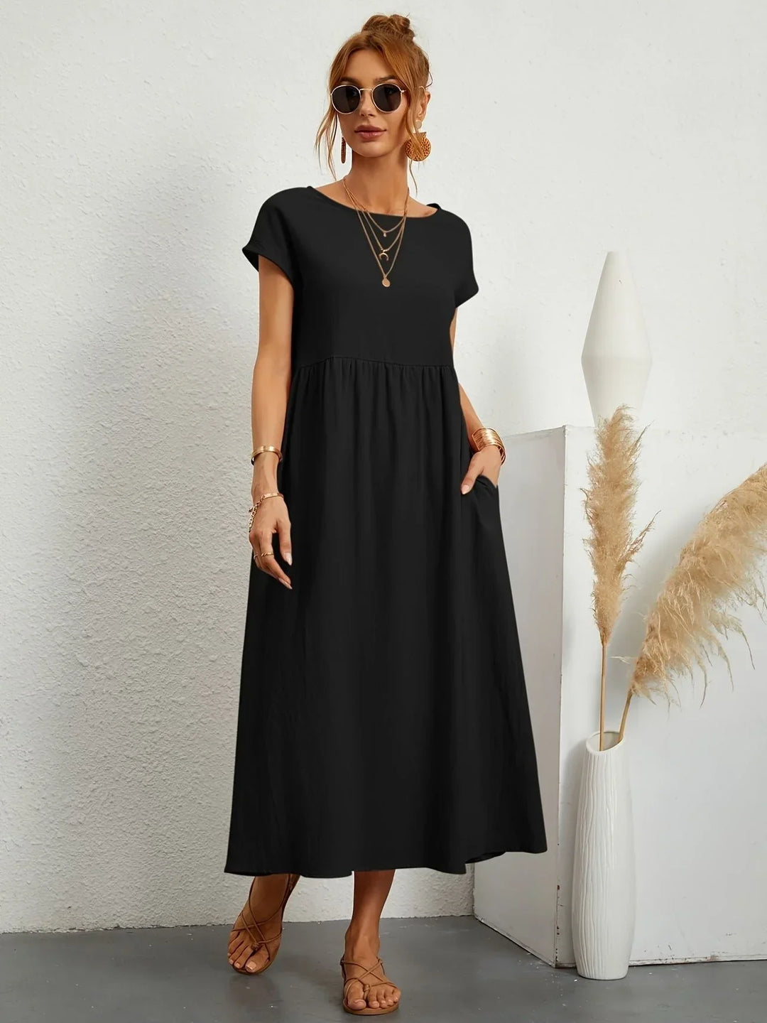 Robe Longue Ample Femme - Élégance Estivale Confort