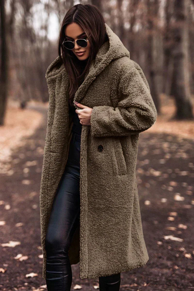 Manteau Long Fausse Fourrure Douce | Chaleur & Élégance Hiver