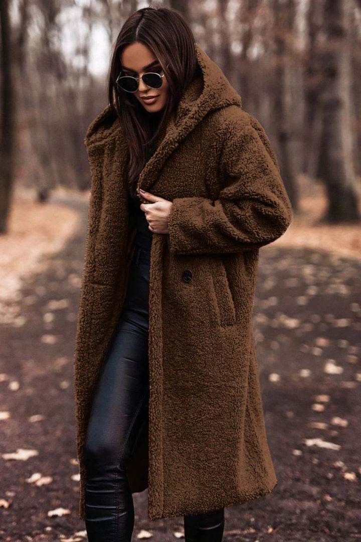 Manteau Long Fausse Fourrure Douce | Chaleur & Élégance Hiver