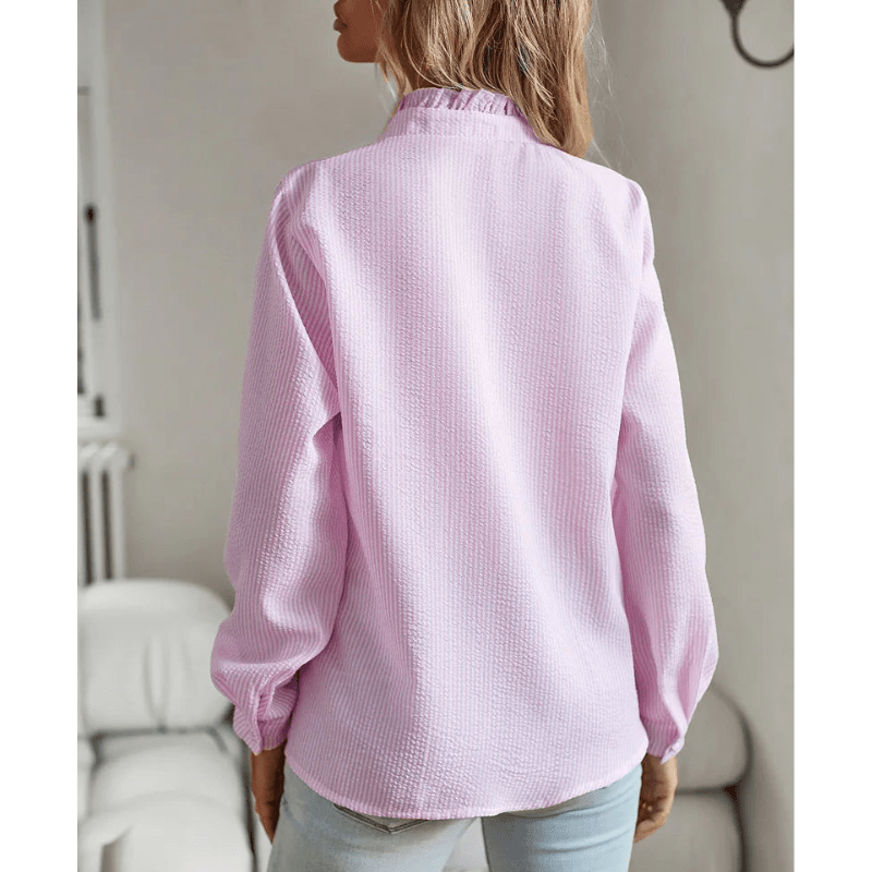 Nata | Chemise Chic À Volants Pour Femme | Manches Longues - Looksy
