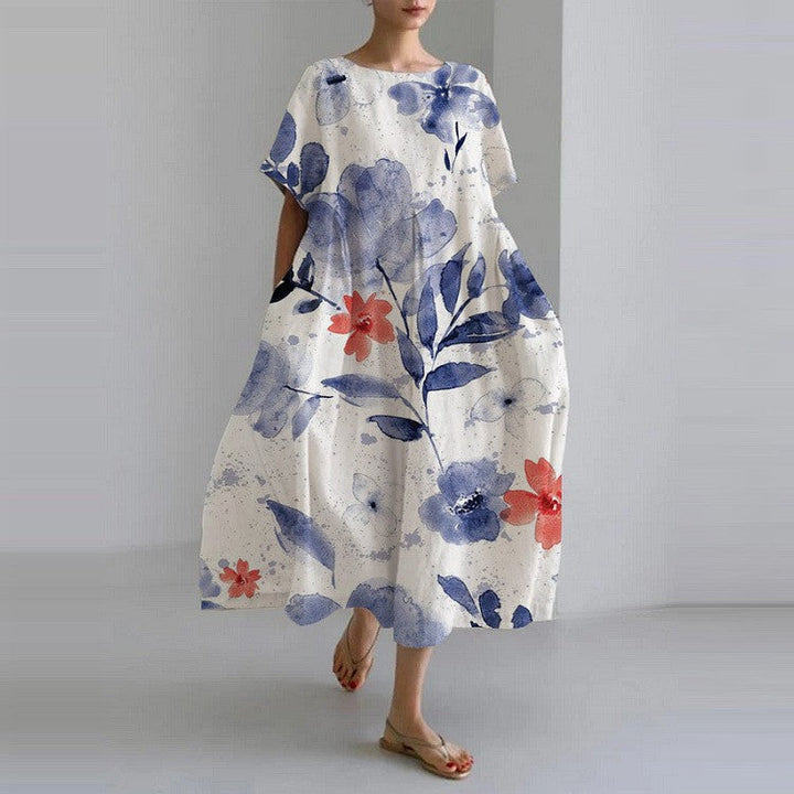 Robe Longue Bohème | Élégance Florale | Légèreté &  Confort