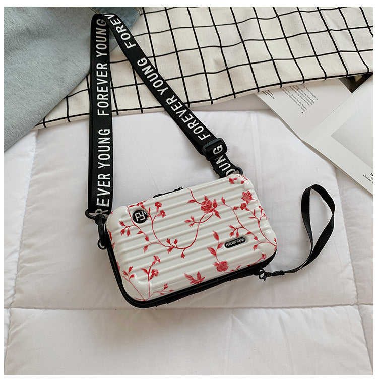 Sac Bandoulière Rigide Noir Design Valise - Petit Sac Tendance Urbain