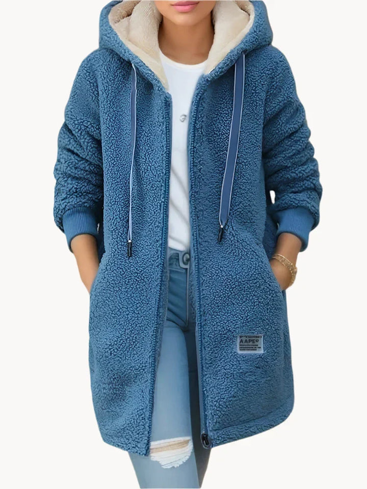 Manteau Polaire Femme Capuche - Doux Chaud Décontracté