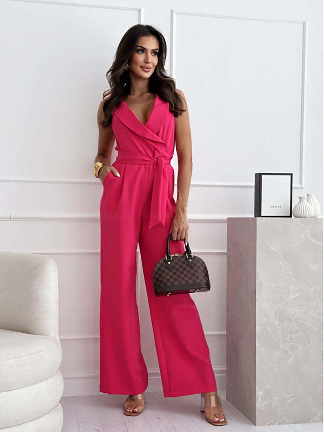 Combinaison Blanche Chic Femme - Élégance Sophistiquée