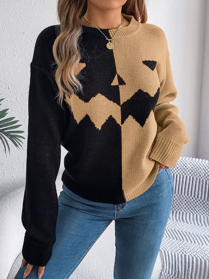 Pull Halloween Citrouille Femme - Confort Festif Original