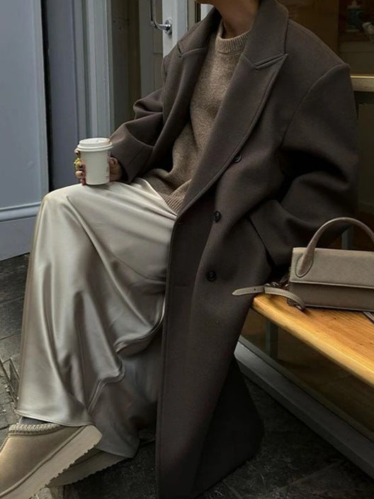 Manteau Long Oversize | Élégance Fluide & Confort Chaleureux
