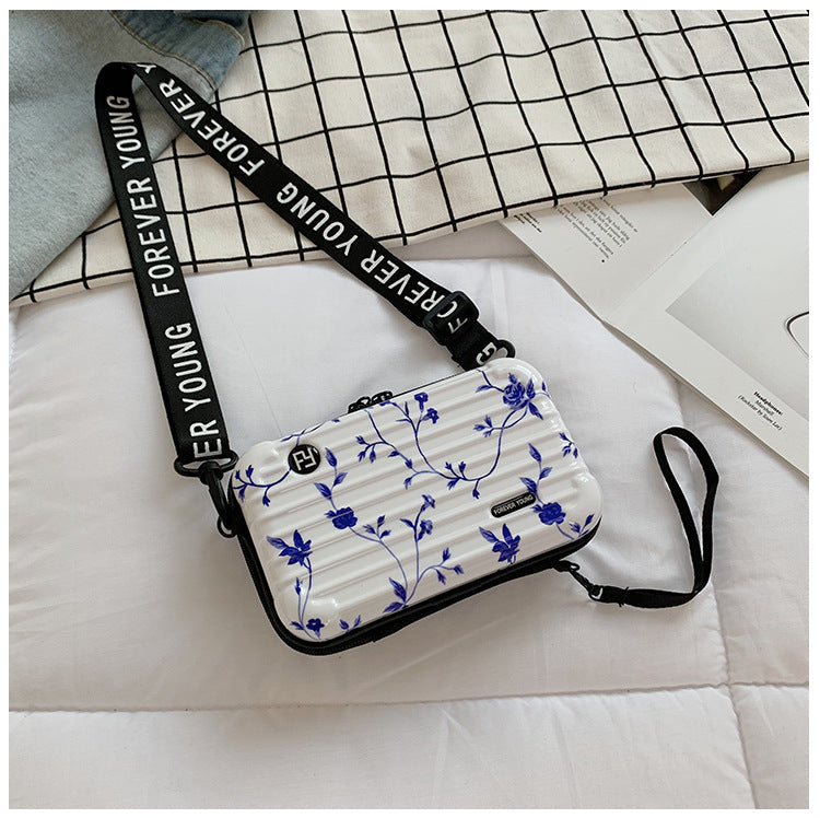Sac Bandoulière Rigide Noir Design Valise - Petit Sac Tendance Urbain