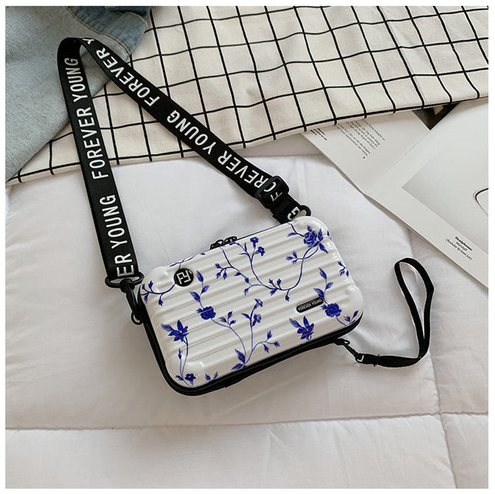 Sac Bandoulière Rigide Noir Design Valise - Petit Sac Tendance Urbain