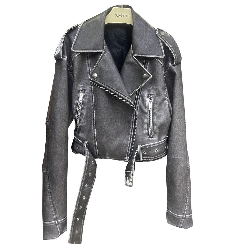 Blouson Court Oversize en Similicuir | Audace & Style Urbain