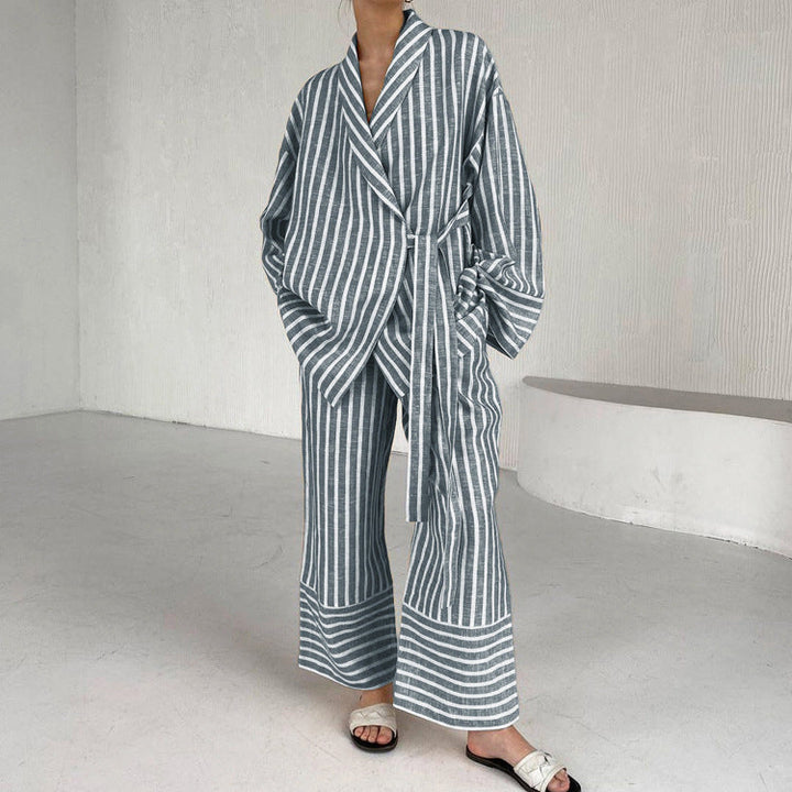 Ensemble Rayé Femme Confortable Chic & Décontracté