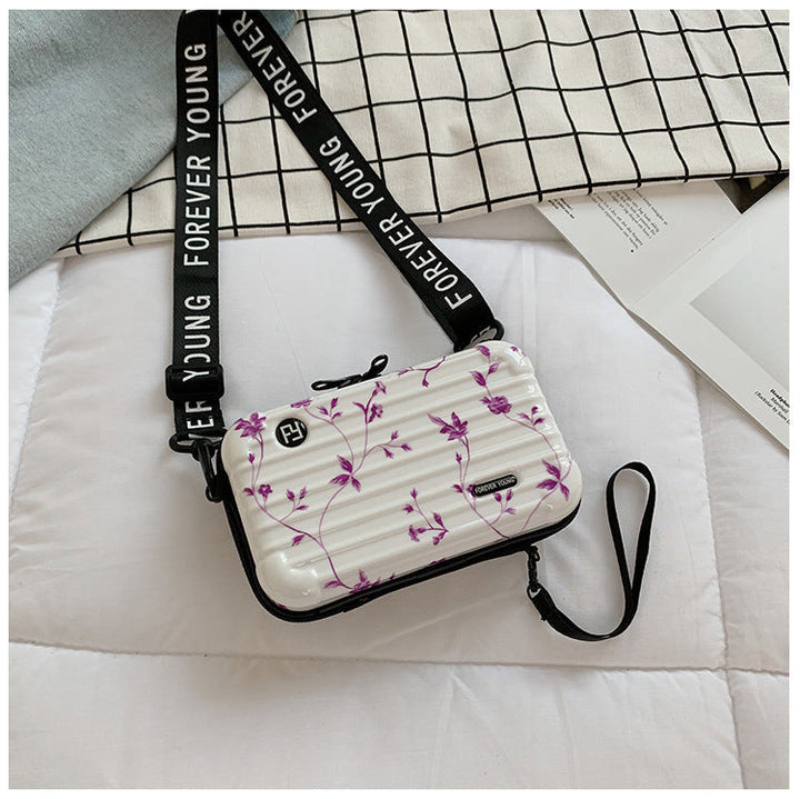Sac Bandoulière Rigide Noir Design Valise - Petit Sac Tendance Urbain