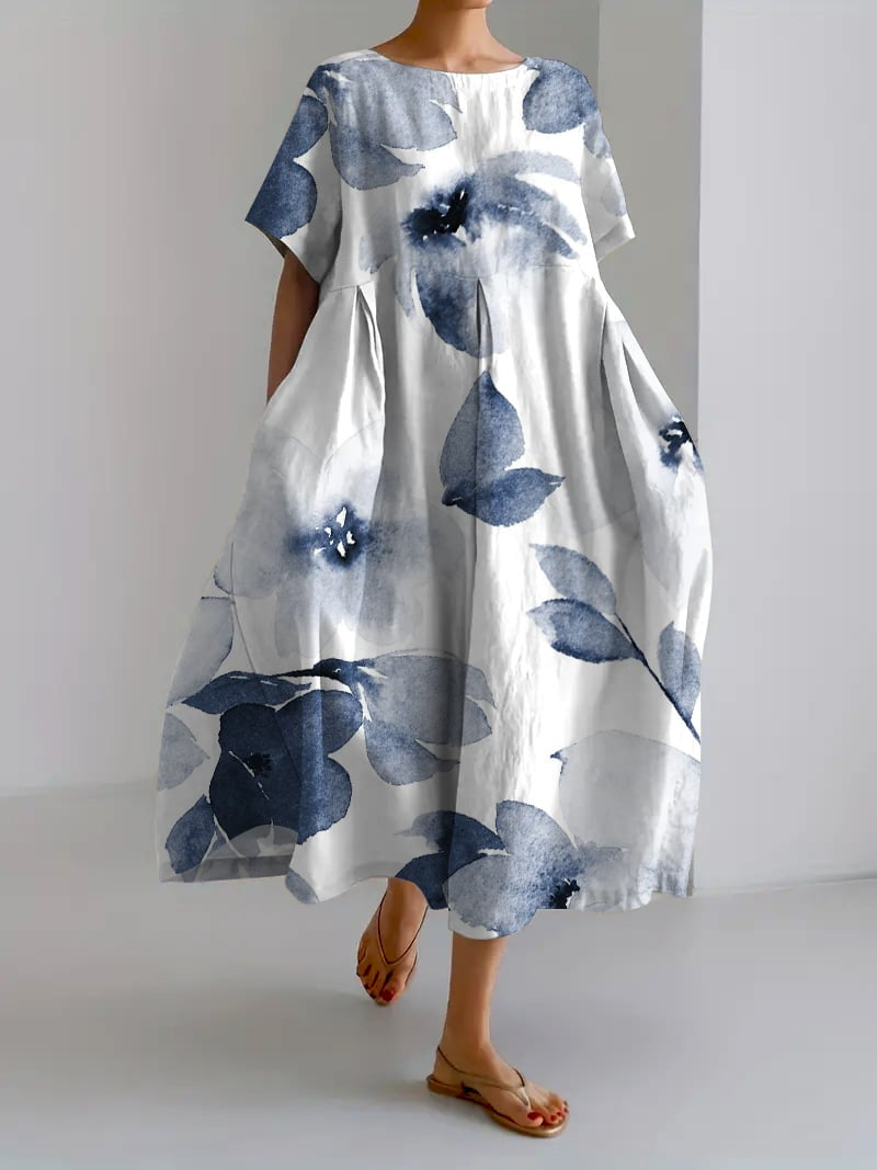 Robe Longue Bohème | Élégance Florale | Légèreté &  Confort