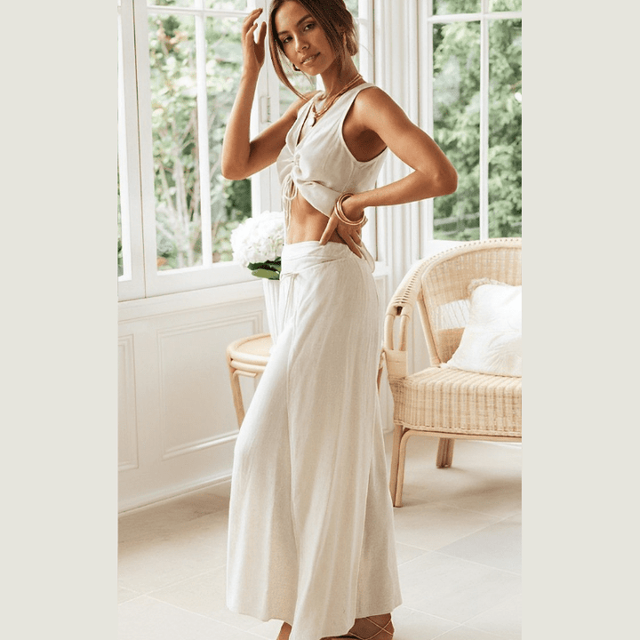 Ondine | Ensemble Bohème Chic Femme | Sans Manches - Looksy