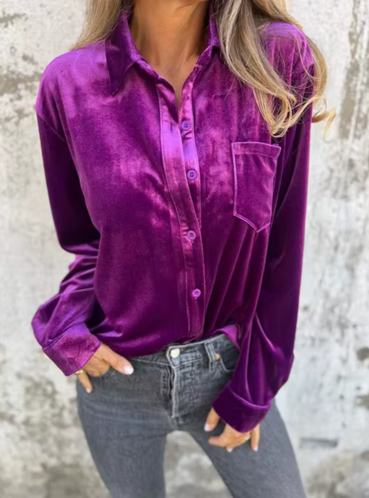 Chemise Velours Oversize : Élégance Douce & Tendance Chic