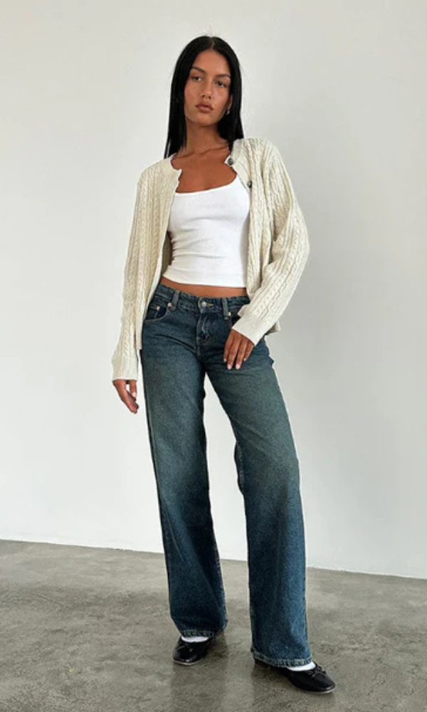 Jean Large Taille Haute : Confort Élégant et Style Rétro Chic
