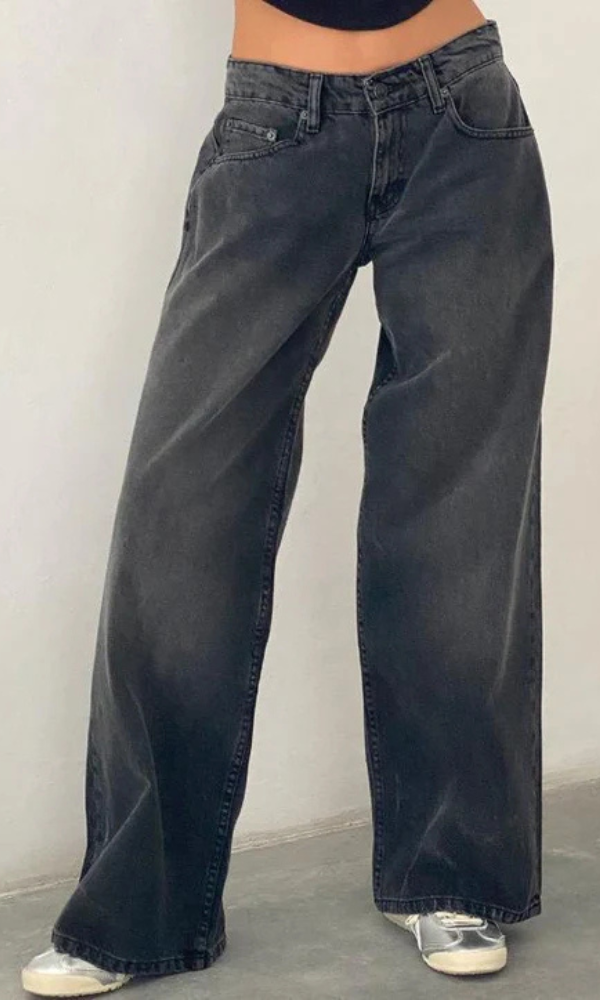 Jean Large Taille Haute : Confort Élégant et Style Rétro Chic