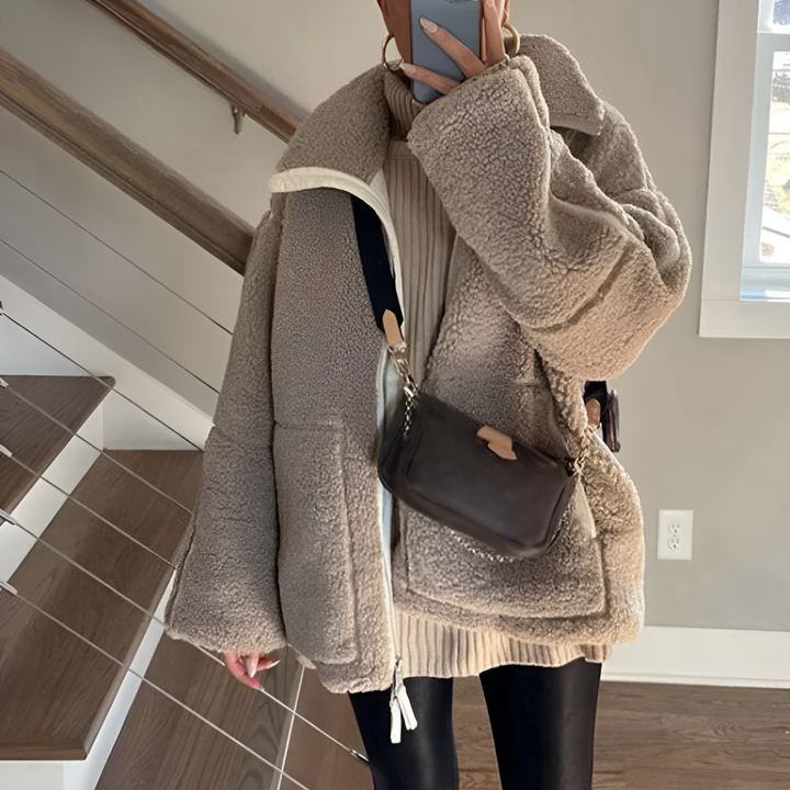 Veste Polaire Teddy Hiver | Douce Chaleureuse Femme